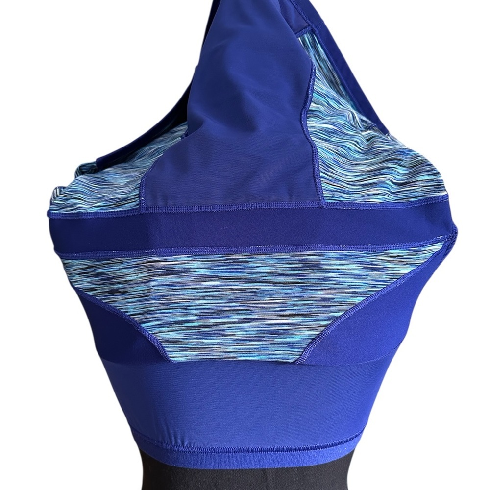 Athleta Racer Back Fitted Athletic Tank Built in Bra Mesh Pocket Womens Size L - Picture 6 of 9